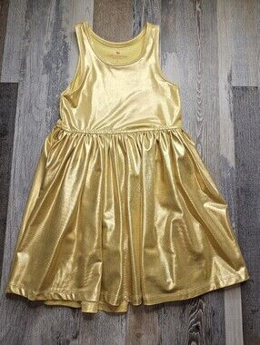 Pink Chicken Liza Lame Gold Dress Size 5